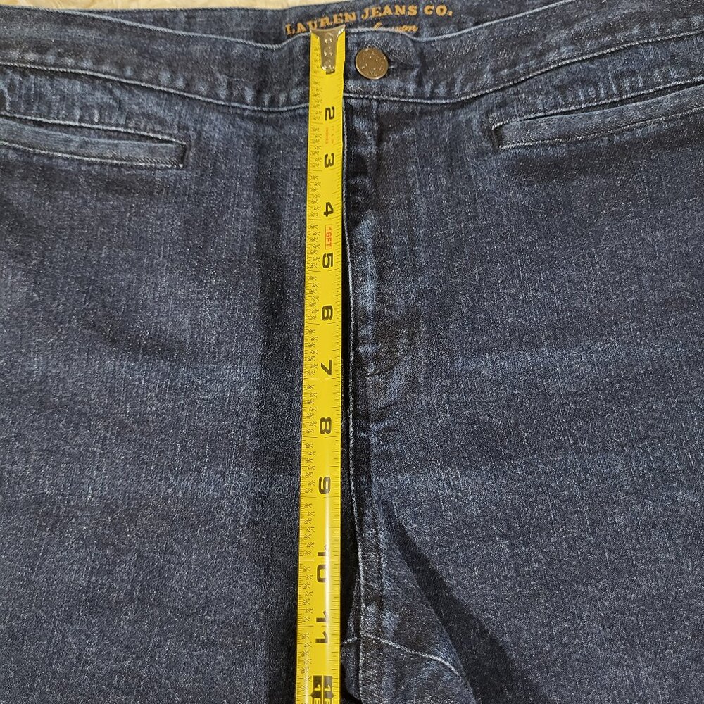 Lauren Jeans Co. by Ralph Lauren Classic Straight Leg Denim Jeans - Size 12 - Picture 9 of 13